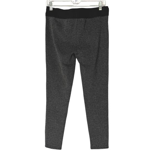 Ann Taylor High Rise Leggings Black + Gray Medium Ankle Length #0001 - Picture 4 of 7